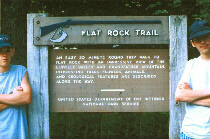  Sign at the beginning of Flat Rock Trail