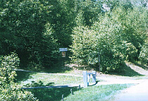 Trailhead at Mount Pisgah's picnic area